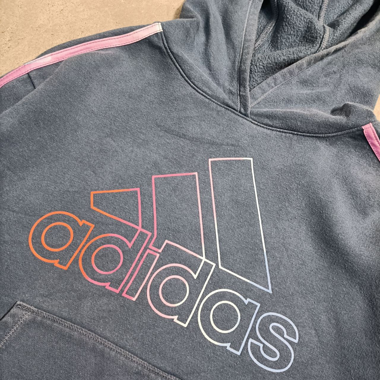 Adidas Felpa con Cappuccio Big Logo USA Hoodie Donna (M/XS)