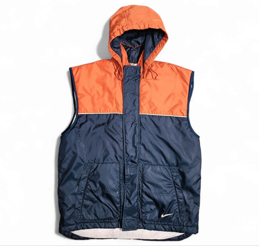 Nike Smanicato con Cappuccio Vintage Big Logo Jacket Uomo (XL)