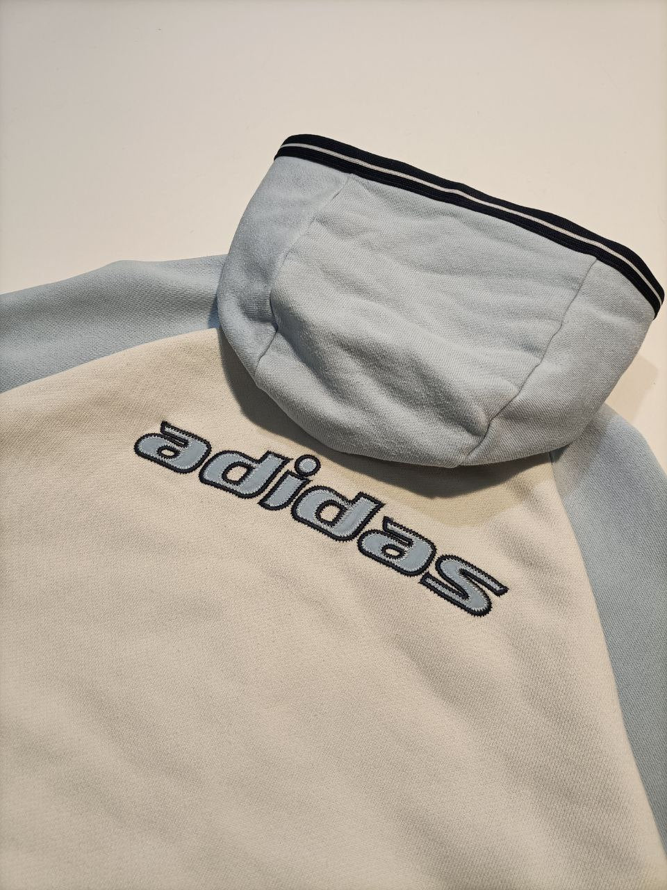 Adidas Felpa Vintage Cappuccio e Zip Anni '90 Hoodie Big Logo Donna (M)