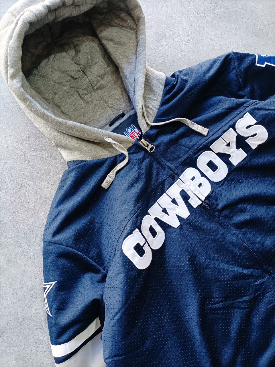 NFL Giacca Con Cappuccio Felpata Cowboys Vintage Jacket USA Uomo (2XL)