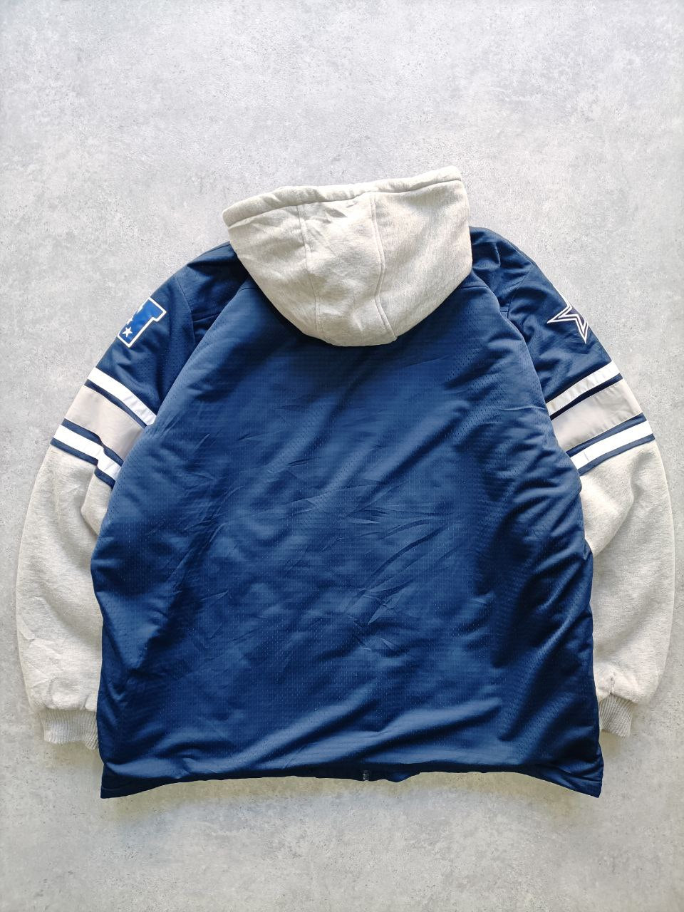 NFL Giacca Con Cappuccio Felpata Cowboys Vintage Jacket USA Uomo (2XL)