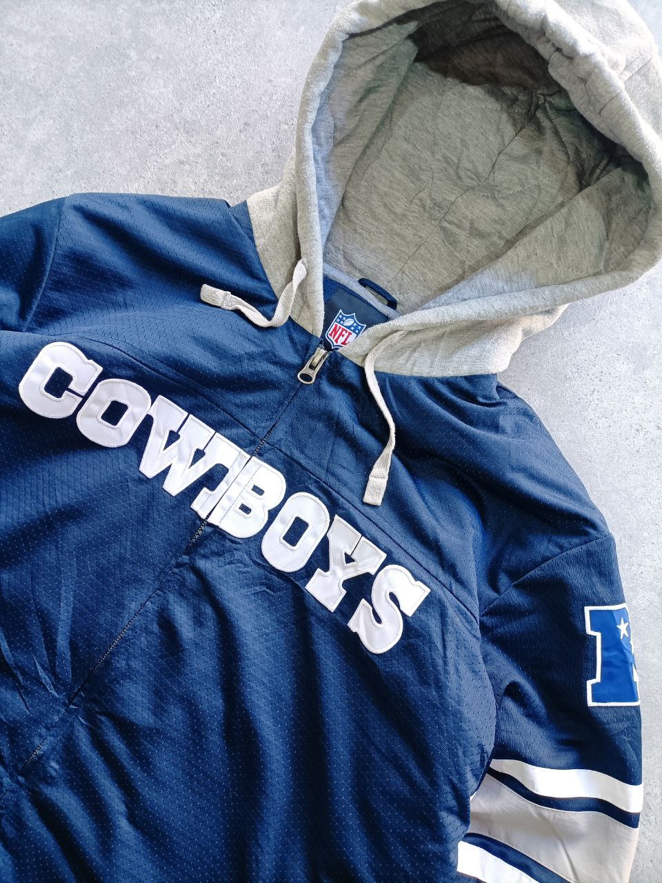 NFL Giacca Con Cappuccio Felpata Cowboys Vintage Jacket USA Uomo (2XL)