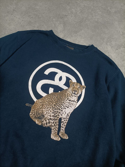 Stussy Felpa Girocollo Big Logo Vintage Hoodie Uomo (L)