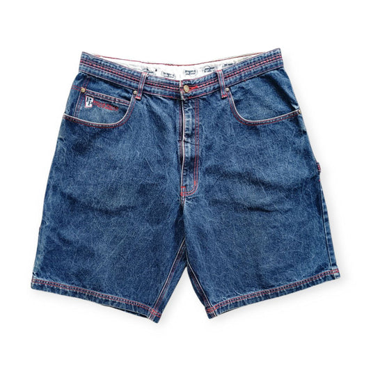 Pelle Pelle Carpenter Shorts Logo Cucito USA Vintage Uomo (52 IT)