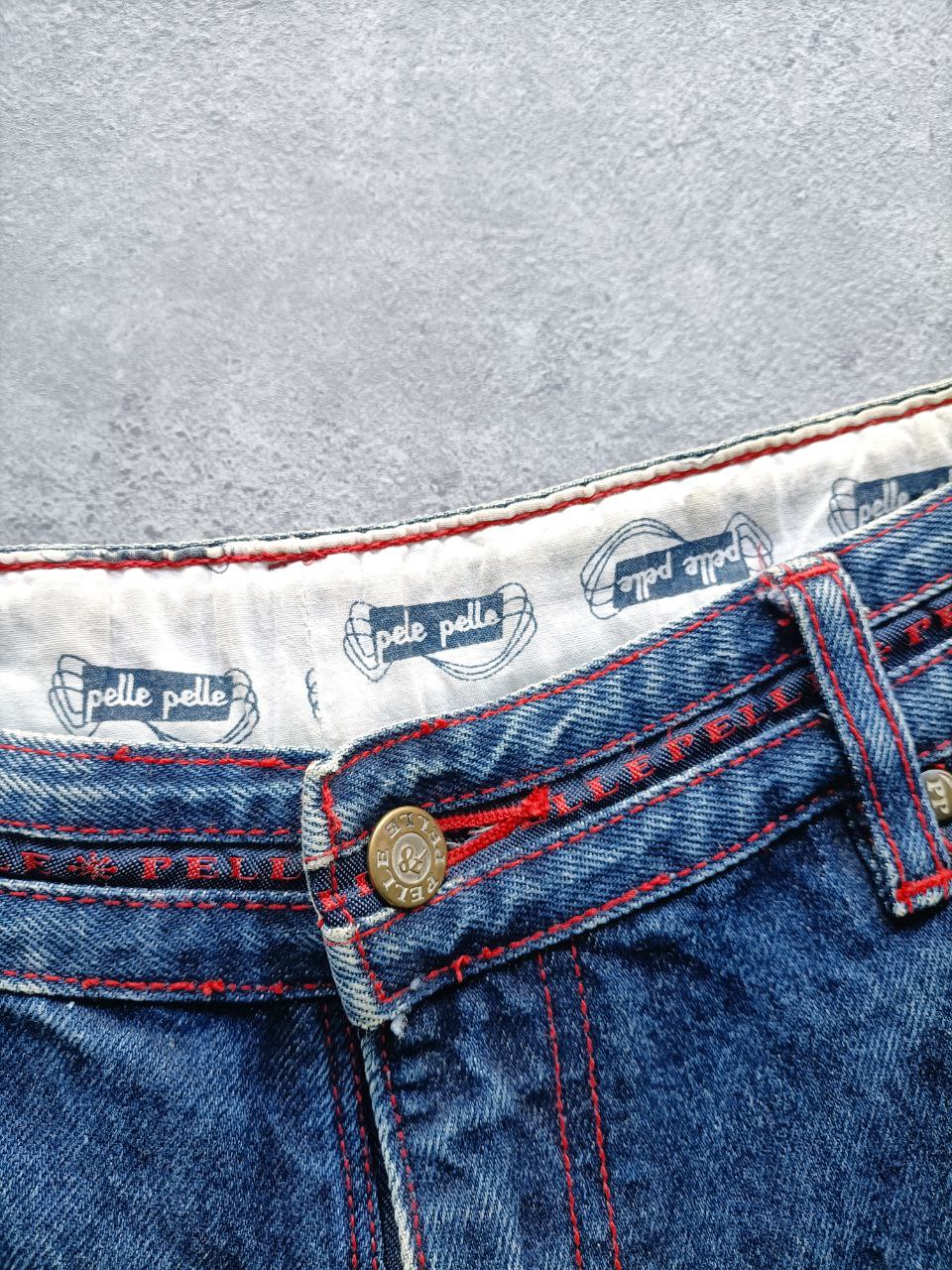 Pelle Pelle Carpenter Shorts Logo Cucito USA Vintage Uomo (52 IT)