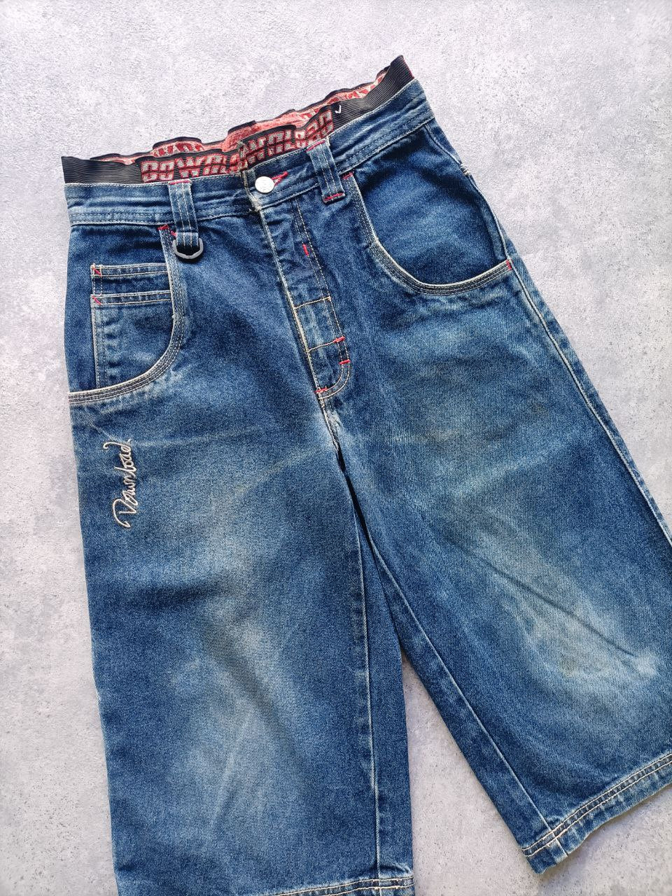 Here & There Jorts Vintage USA Uomo/Donna (XS)