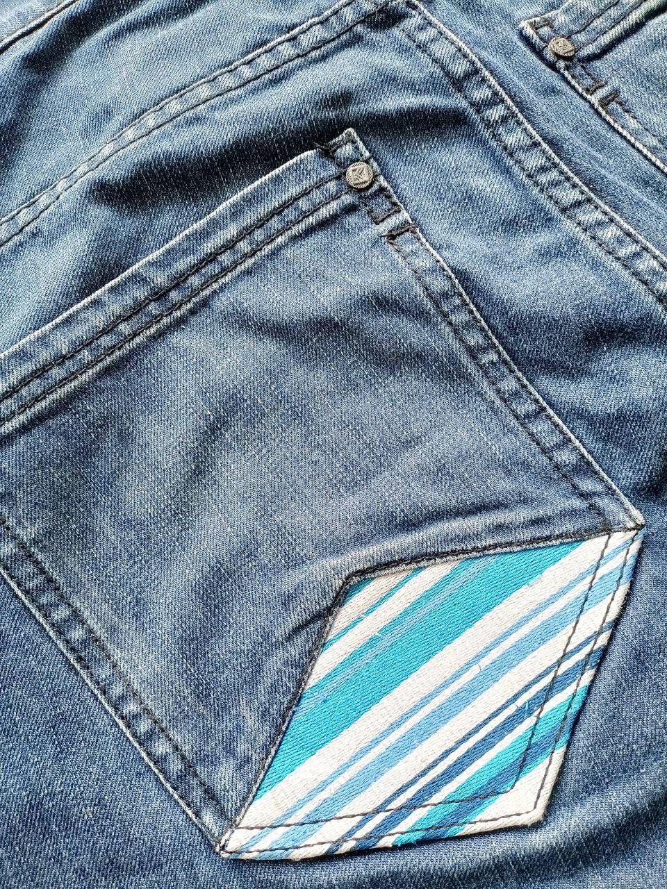 Karl Kani Shorts YK2 Big Logo Skater Vintage USA Denim Uomo (46 IT)