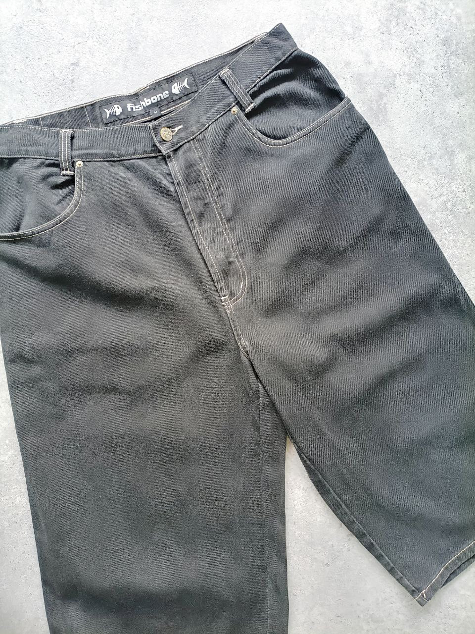 Fish Bone Jorts Anni '90 Vintage USA Denim Uomo (M)