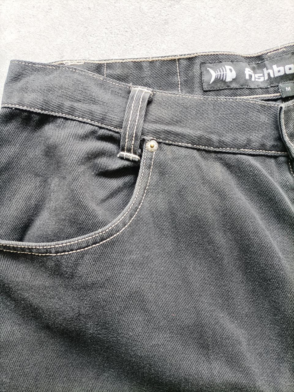 Fish Bone Jorts Anni '90 Vintage USA Denim Uomo (M)