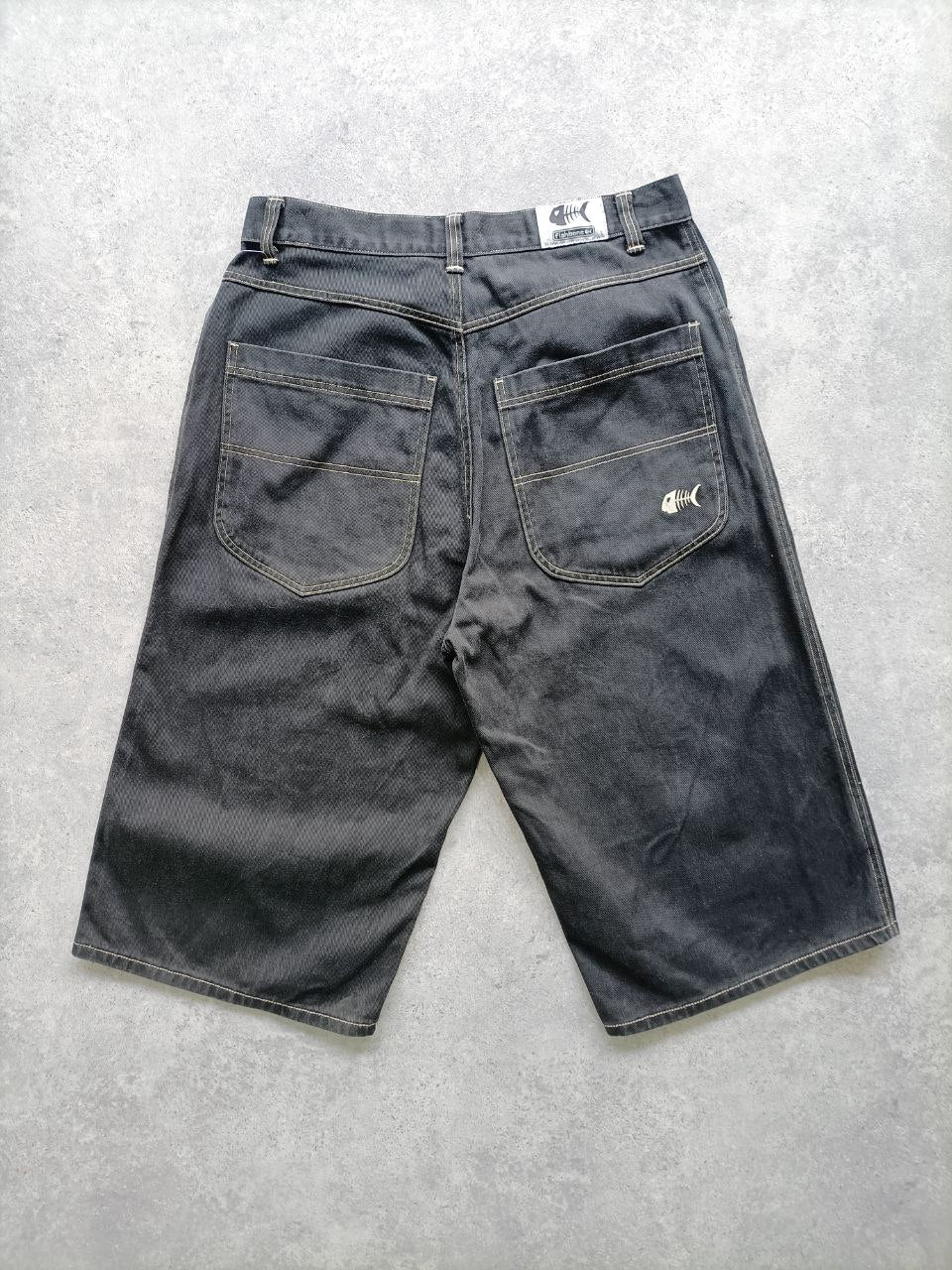 Fish Bone Jorts Anni '90 Vintage USA Denim Uomo (M)