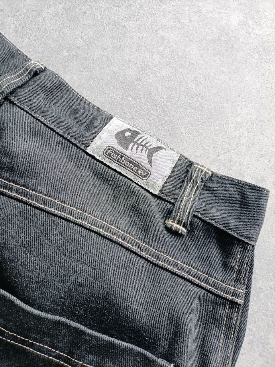 Fish Bone Jorts Anni '90 Vintage USA Denim Uomo (M)
