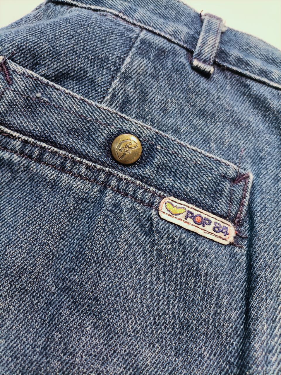 Pop '84 Jeans Denim Vintage Vita Alta Donna (42 IT)