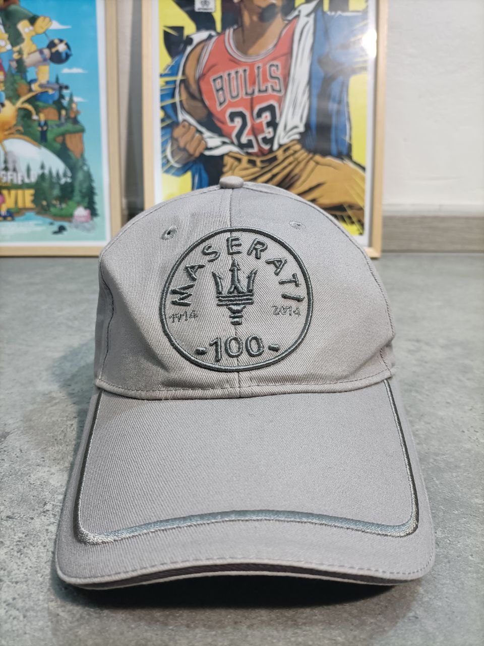 Maserati Cappello Logo Cucito Big Logo Vintage Baseball Cap Unisex (Regolabile)