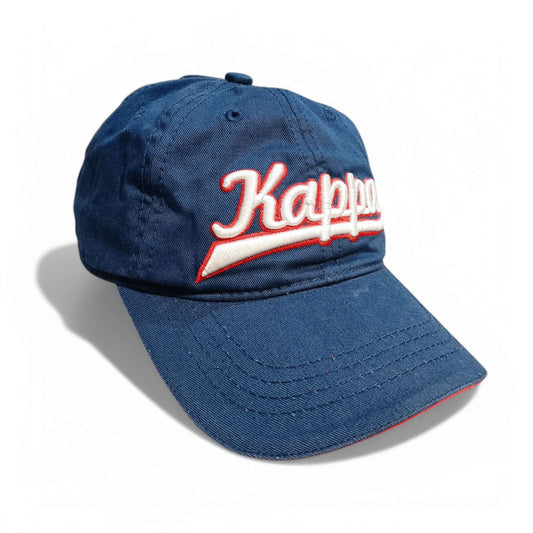 Kappa Cappello Logo Cucito Big Logo Vintage Baseball Cap Unisex (Regolabile)