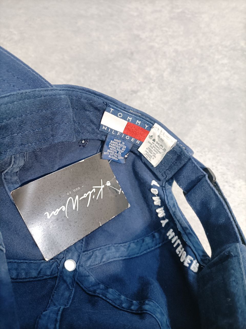 Tommy Hilfiger Cappello Logo Cucito Big Logo Vintage Baseball Cap Unisex (Regolabile)
