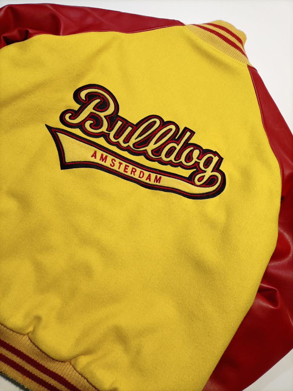 Varsity Jacket The Bull Dog Amsterdam Vintage Big Logo Uomo/Donna (M)