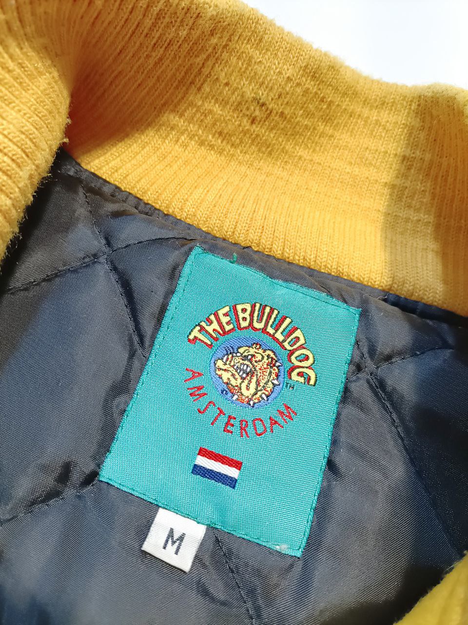 Varsity Jacket The Bull Dog Amsterdam Vintage Big Logo Uomo/Donna (M)