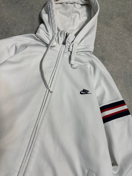 Nike Felpa con Cappuccio e Zip Vintage Logo Cucito Uomo/Donna (M)