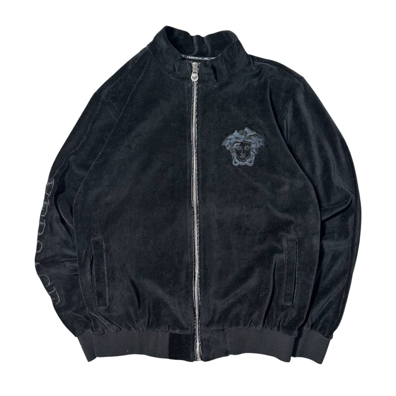 Versace Felpa Zip Vintage Big Logo Cucito Uomo/Donna (XL)