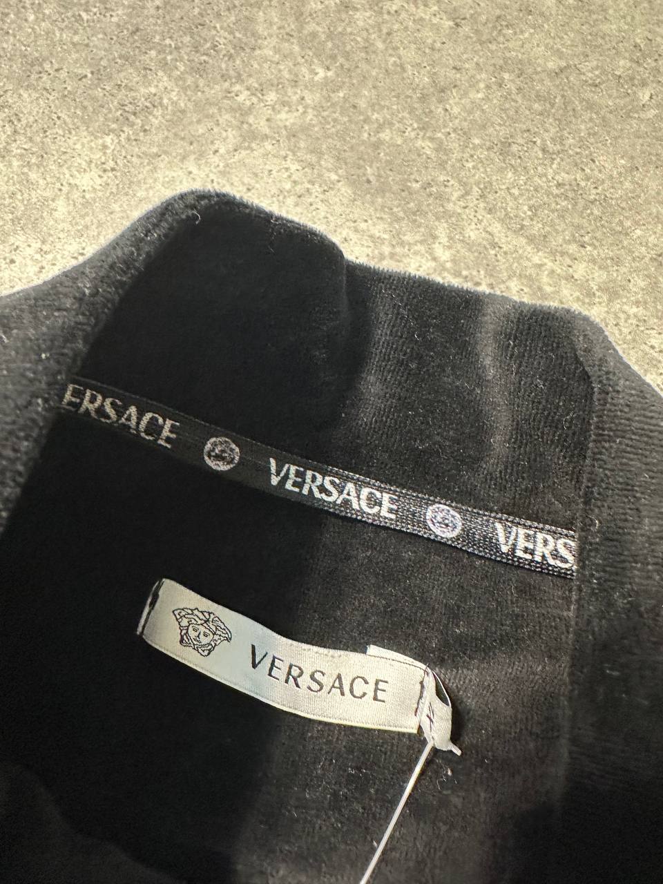 Versace Felpa Zip Vintage Big Logo Cucito Uomo/Donna (XL)