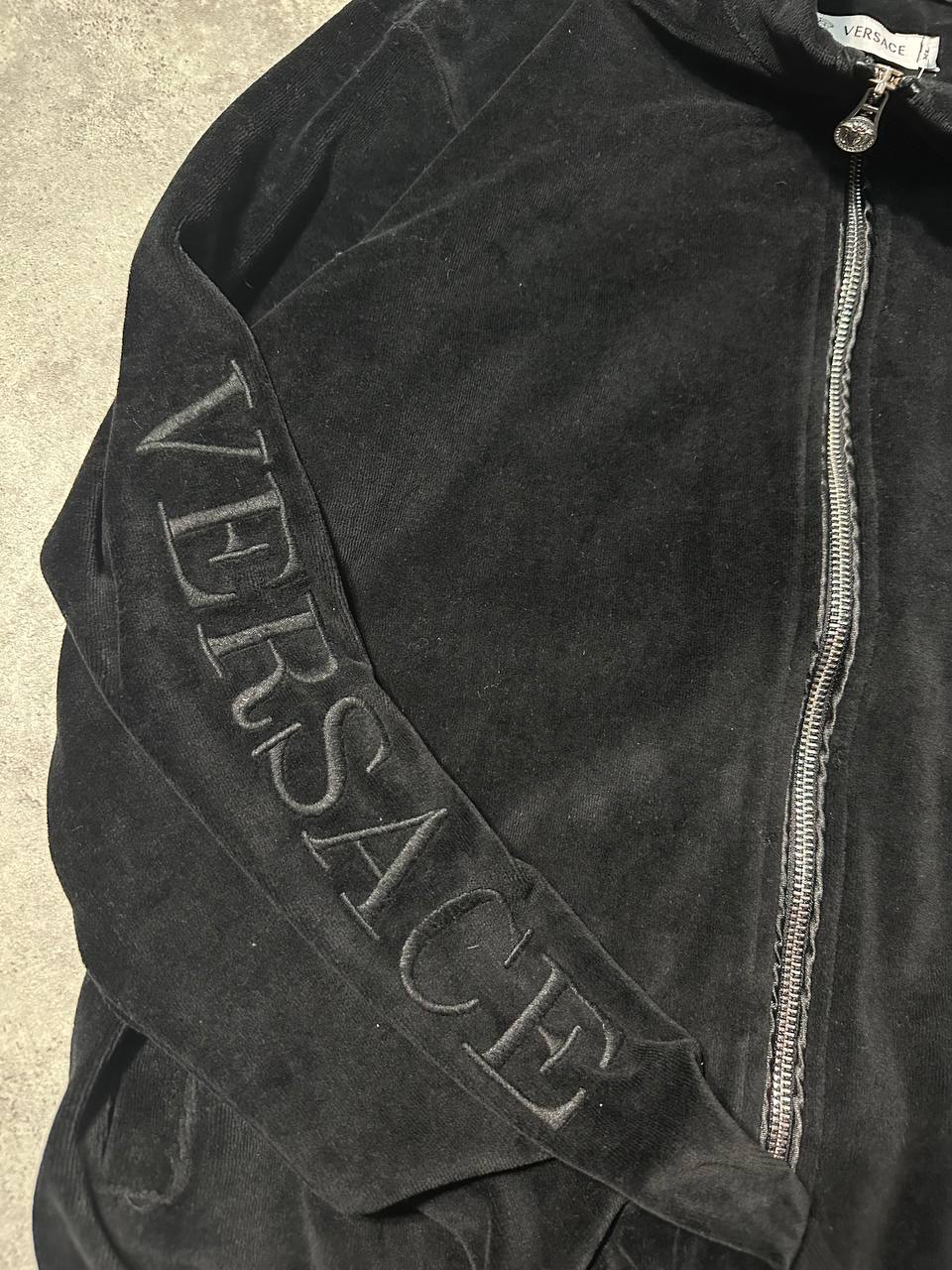 Versace Felpa Zip Vintage Big Logo Cucito Uomo/Donna (XL)