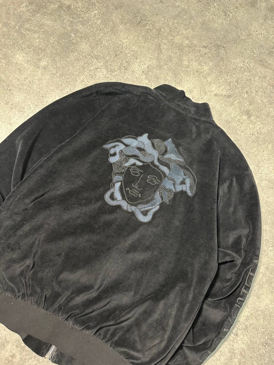 Versace Felpa Zip Vintage Big Logo Cucito Uomo/Donna (XL)