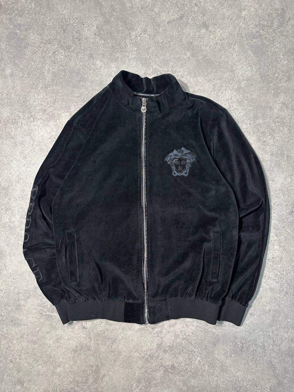 Versace Felpa Zip Vintage Big Logo Cucito Uomo/Donna (XL)