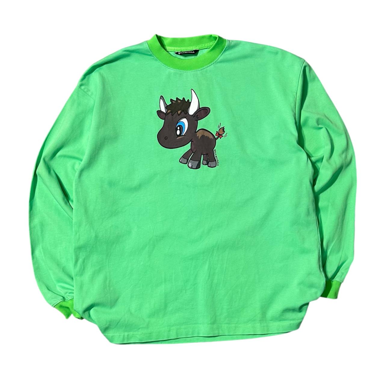 Balenciaga Felpa Girocollo Leggera Stampa Grande Uomo/Donna (M/L)