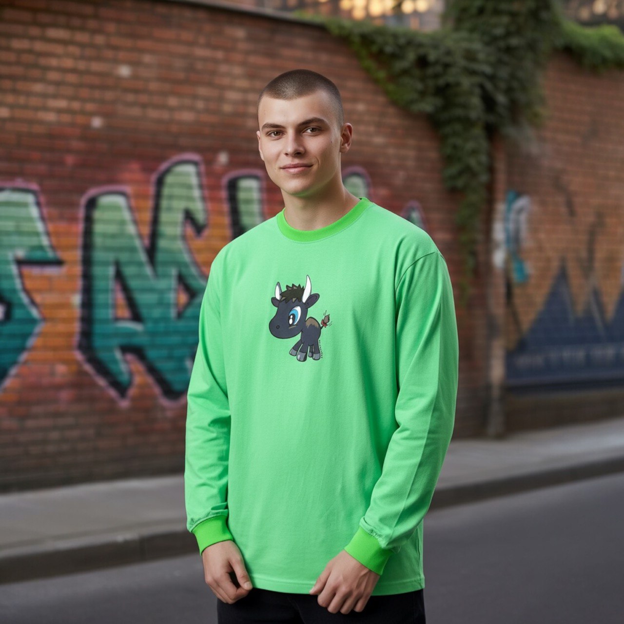 Balenciaga Felpa Girocollo Leggera Stampa Grande Uomo/Donna (M/L)