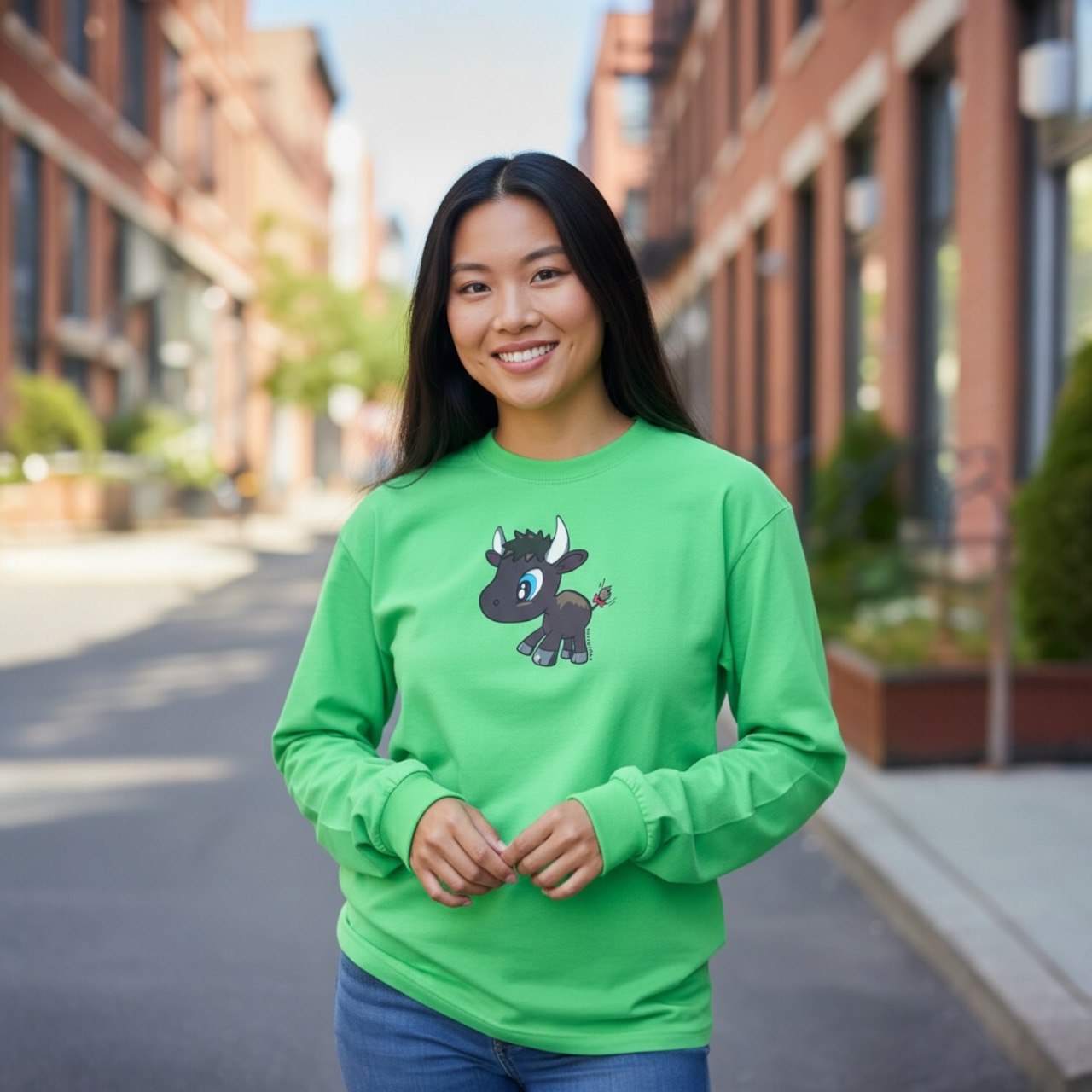 Balenciaga Felpa Girocollo Leggera Stampa Grande Uomo/Donna (M/L)