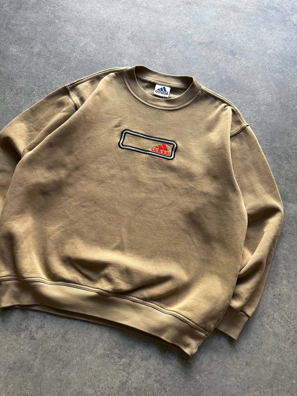 Adidas Felpa Vintage Logo Ricamato Anni 90 Uomo/Donna (S/M)