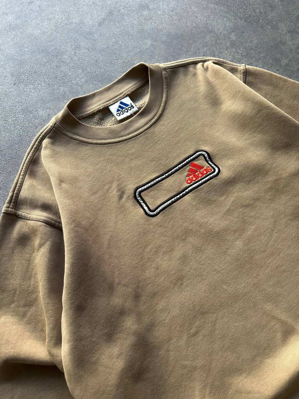Adidas Felpa Vintage Logo Ricamato Anni 90 Uomo/Donna (S/M)