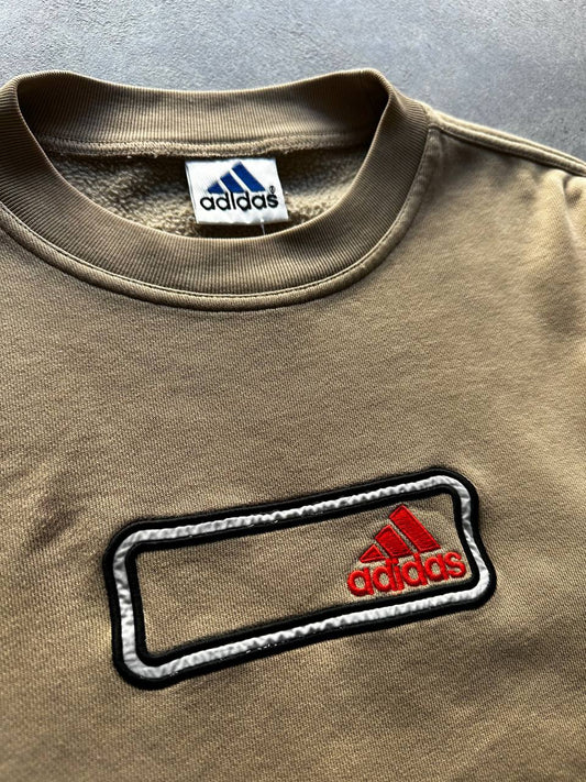 Adidas Felpa Vintage Logo Ricamato Anni 90 Uomo/Donna (S/M)