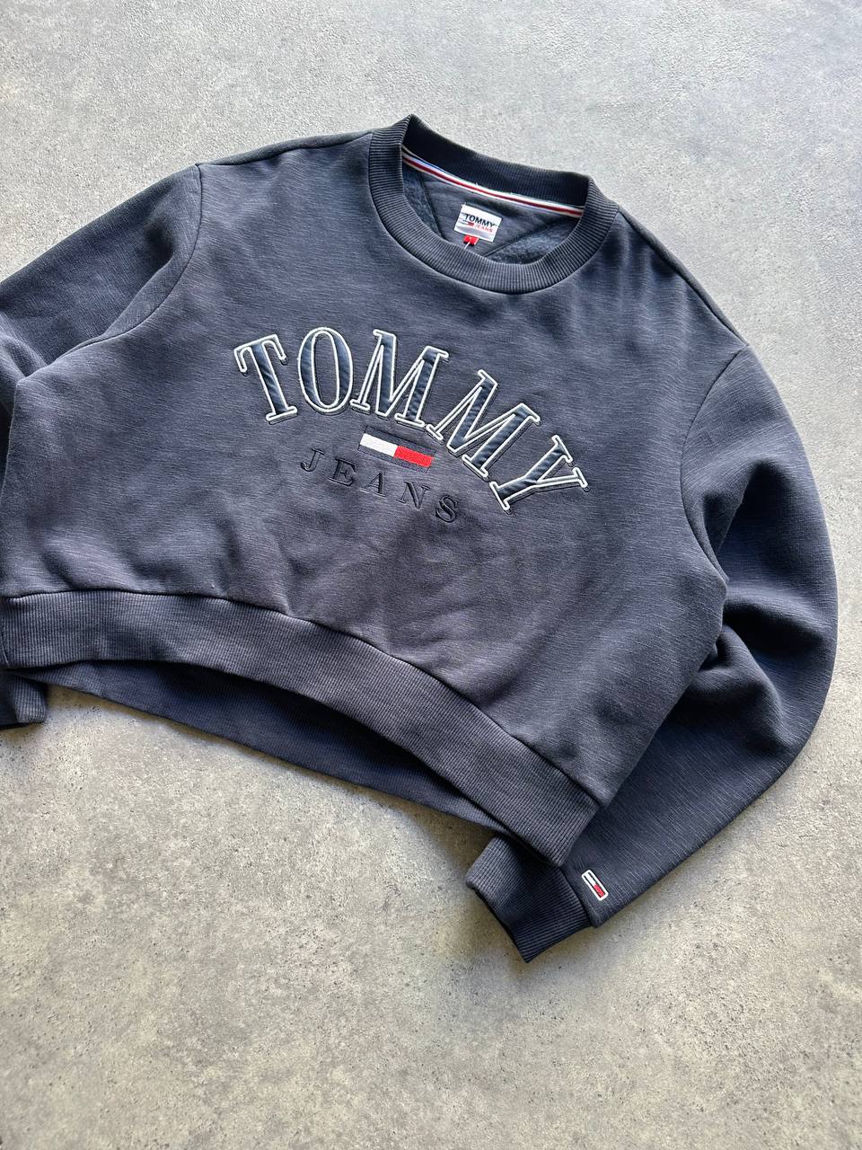 Tommy Jeans Felpa Crop Sweatshirt Big Logo Donna (L)