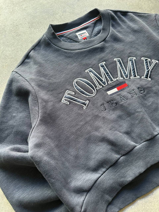 Tommy Jeans Felpa Crop Sweatshirt Big Logo Donna (L)