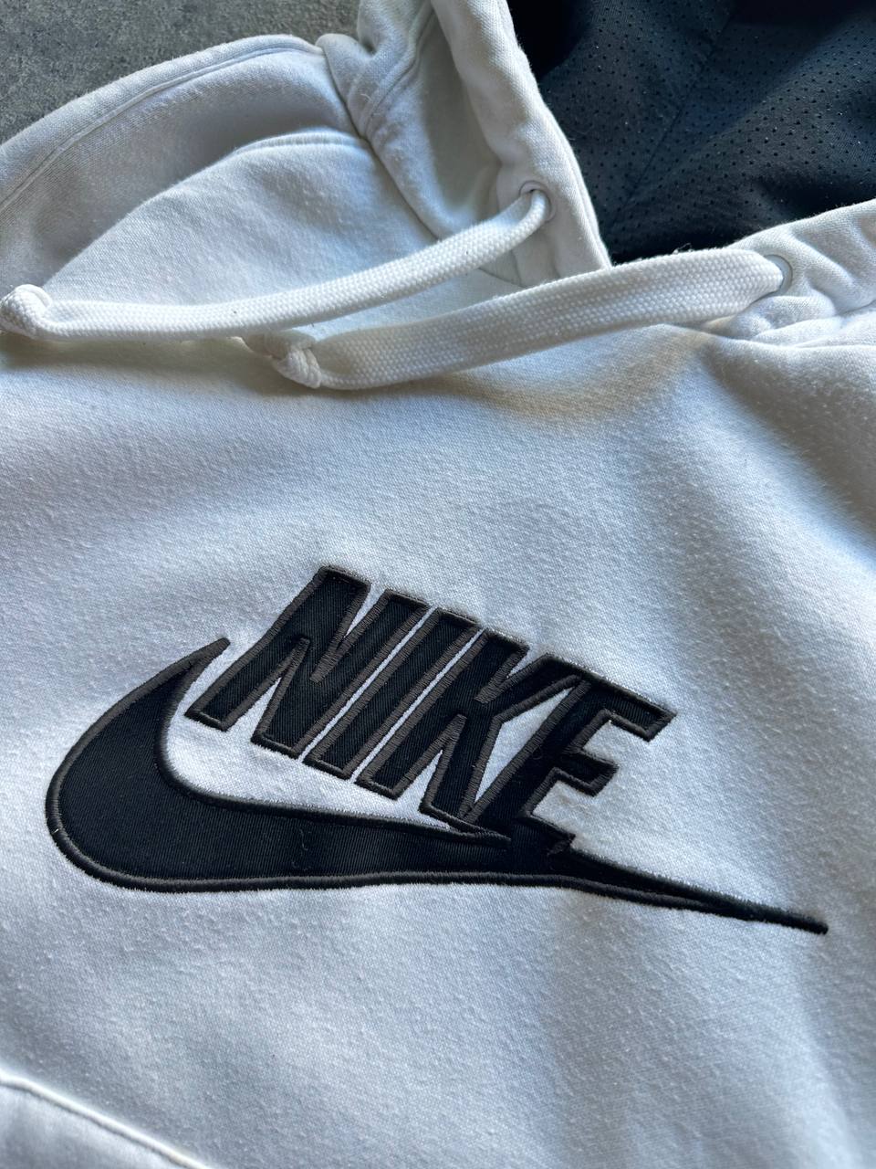 Nike Felpa con Cappuccio Big Logo Cucito Vintage Hoodie Uomo/Donna (M)