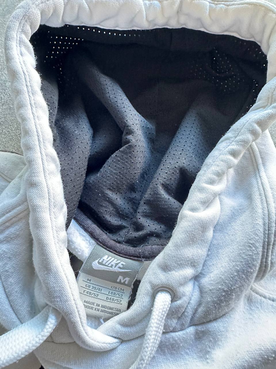 Nike Felpa con Cappuccio Big Logo Cucito Vintage Hoodie Uomo/Donna (M)
