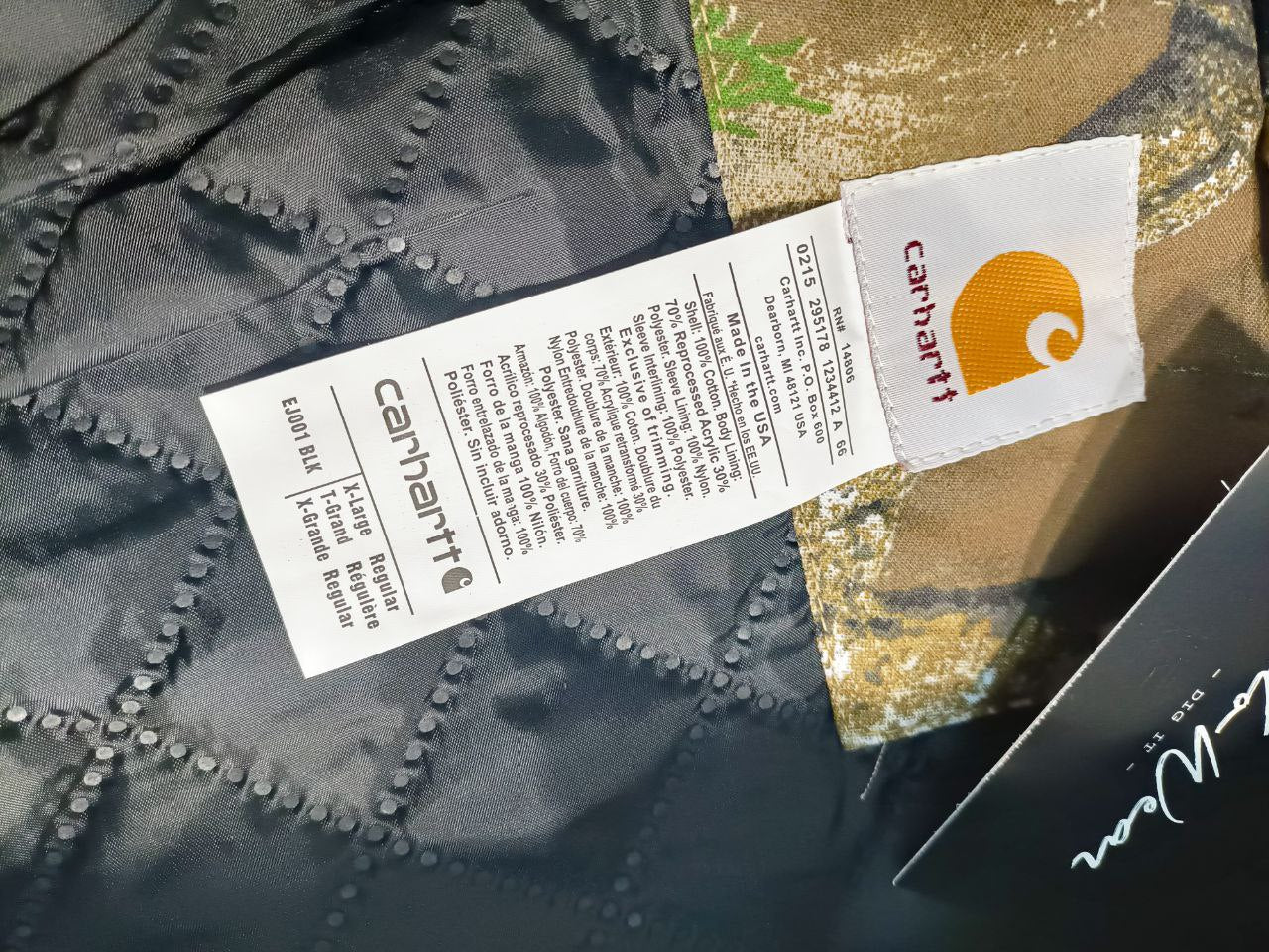 Carhartt UFCW Rework Upciclyng Jacket Active Realtree USA Uomo (XL)