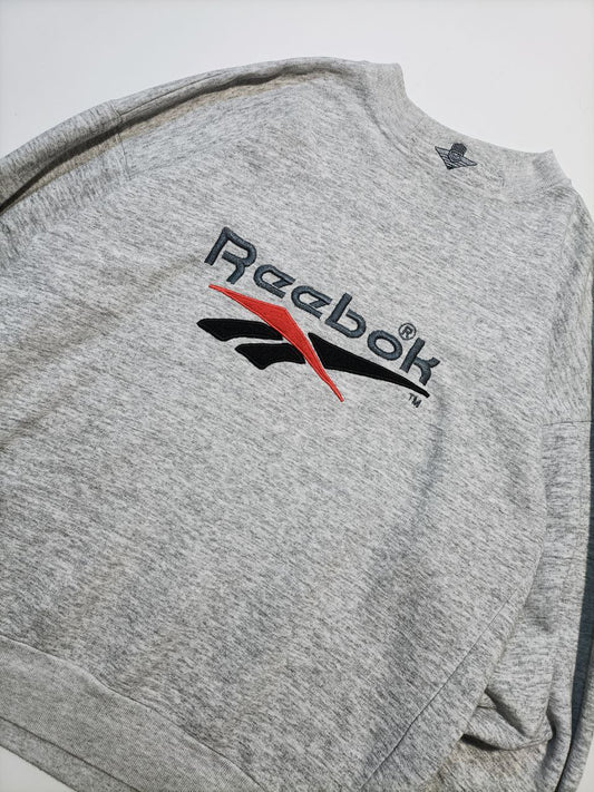 Reebok Felpa Girocollo Vintage Hoodie USA Uomo (M/L)