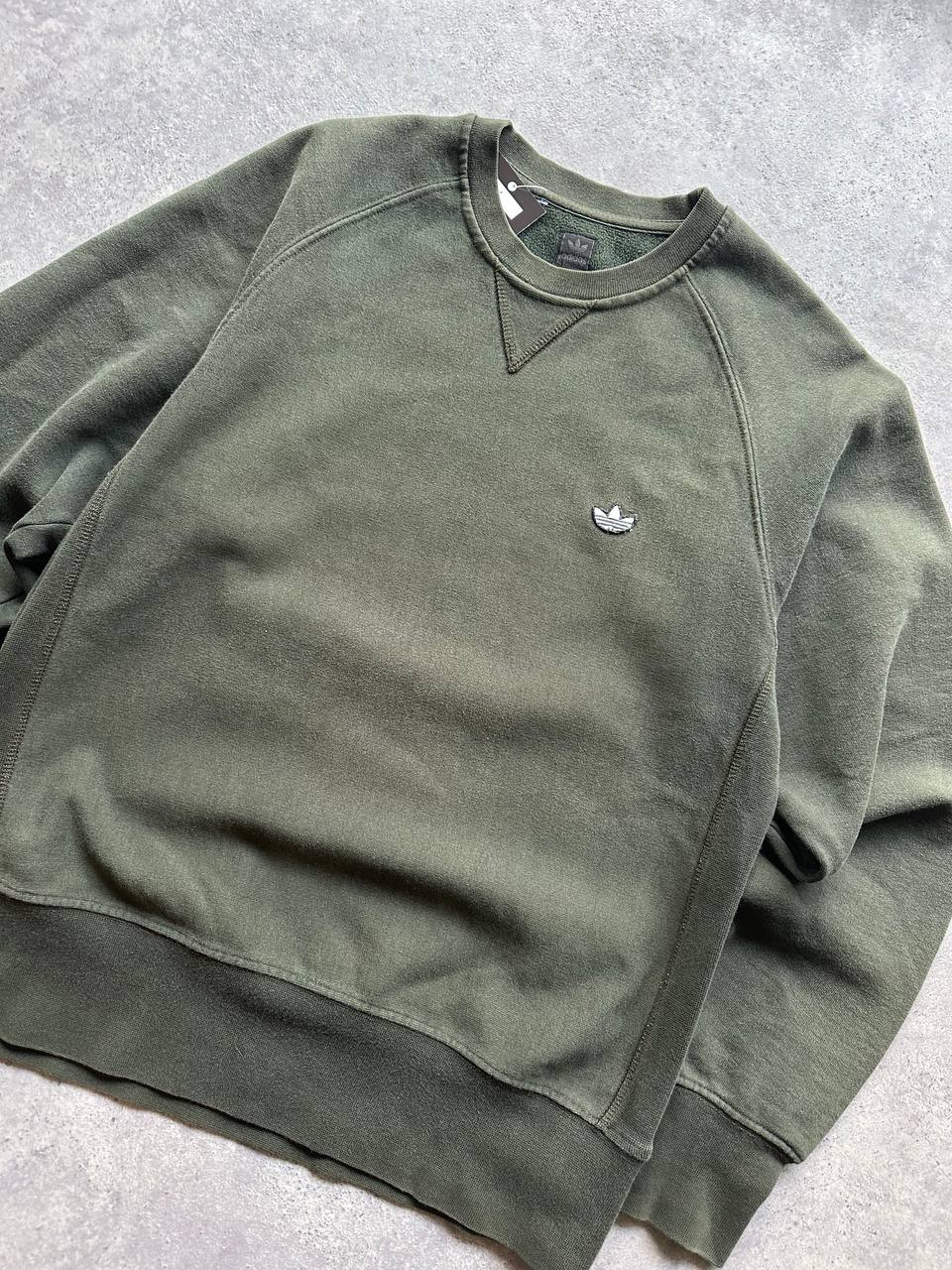 Adidas Felpa Girocollo Logo Ricamato Sweatshirt Uomo (M)