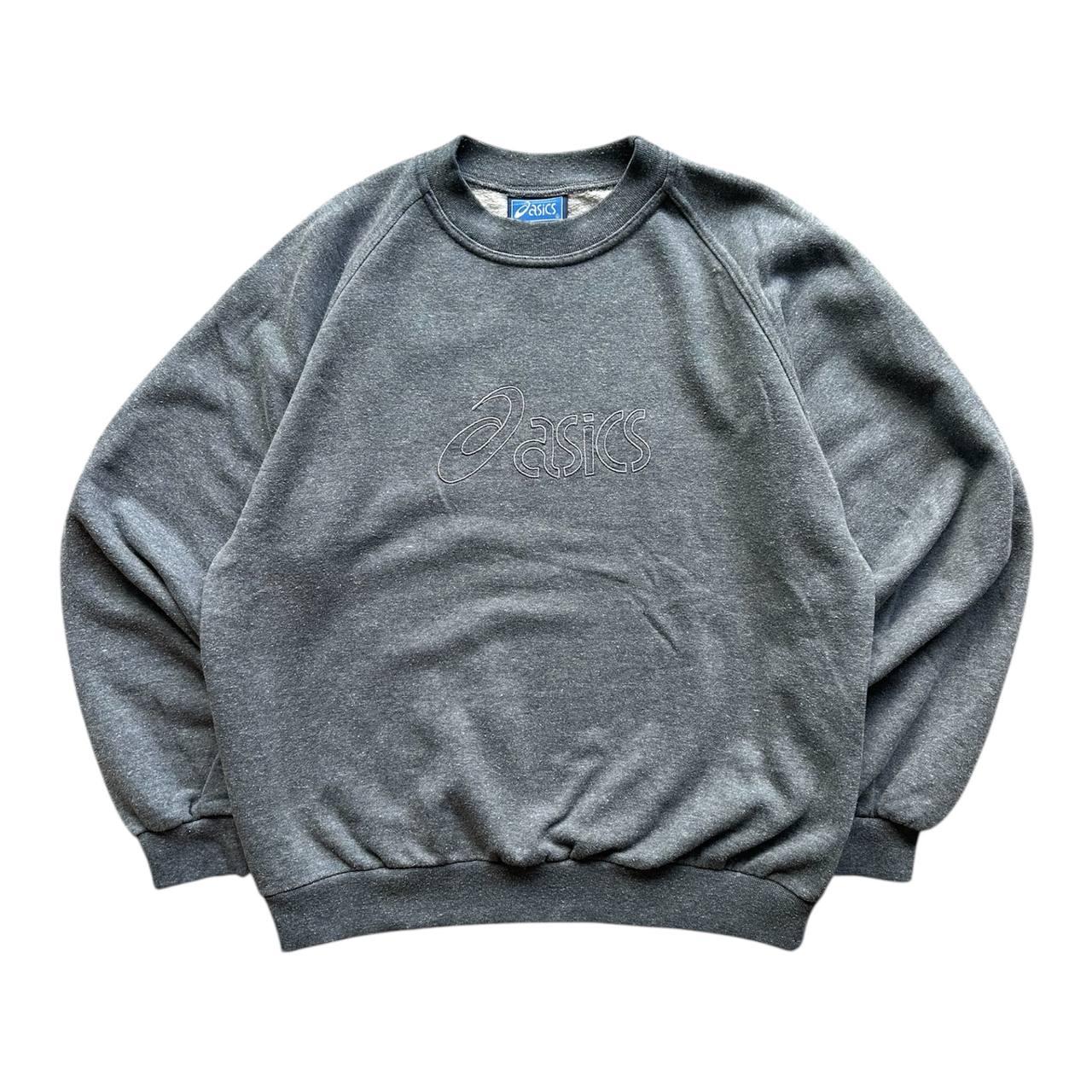 Asics Felpa Girocollo Vintage Big Logo Ricamato Sweatshirt Uomo/Donna (M)