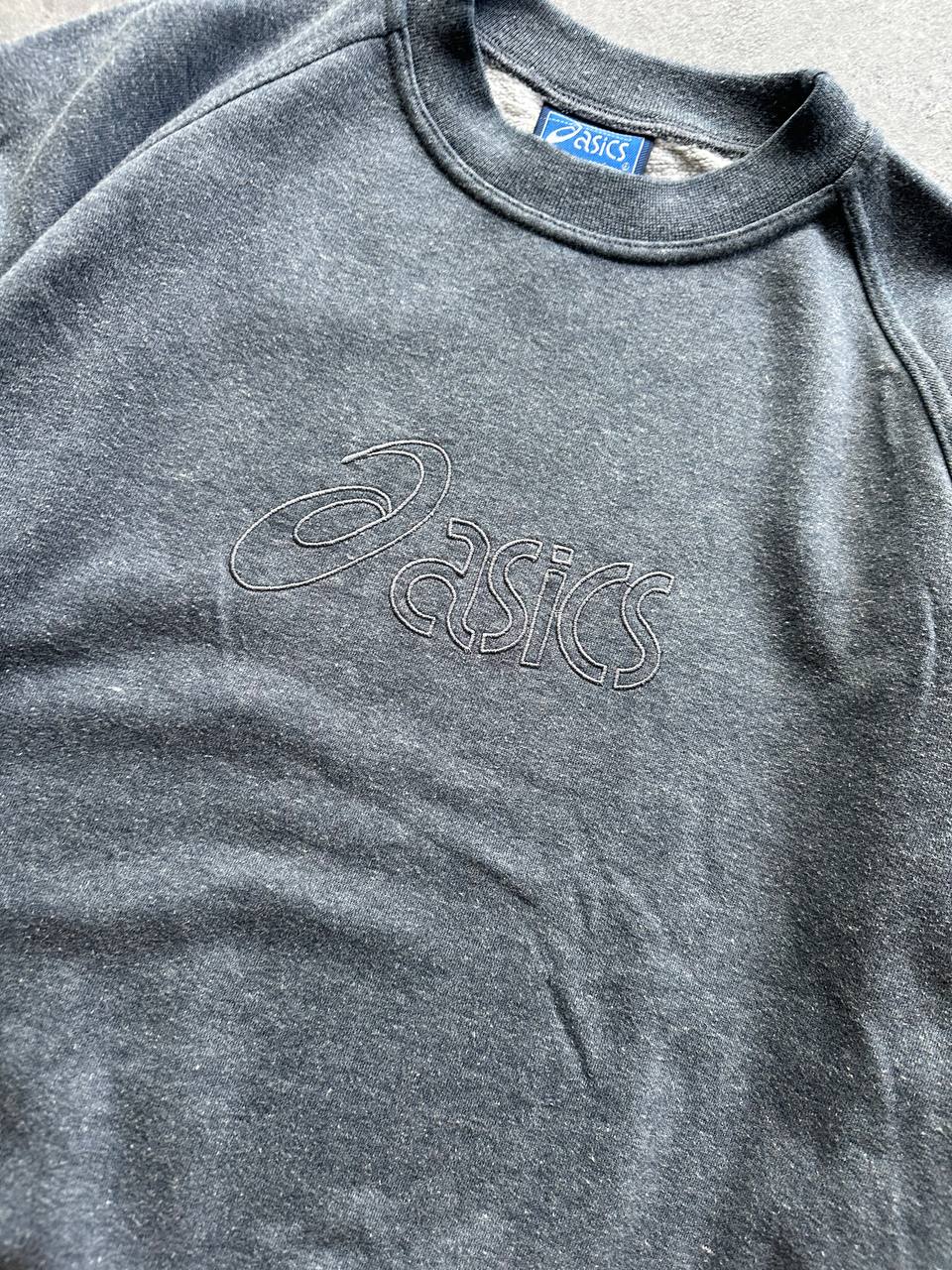 Asics Felpa Girocollo Vintage Big Logo Ricamato Sweatshirt Uomo/Donna (M)