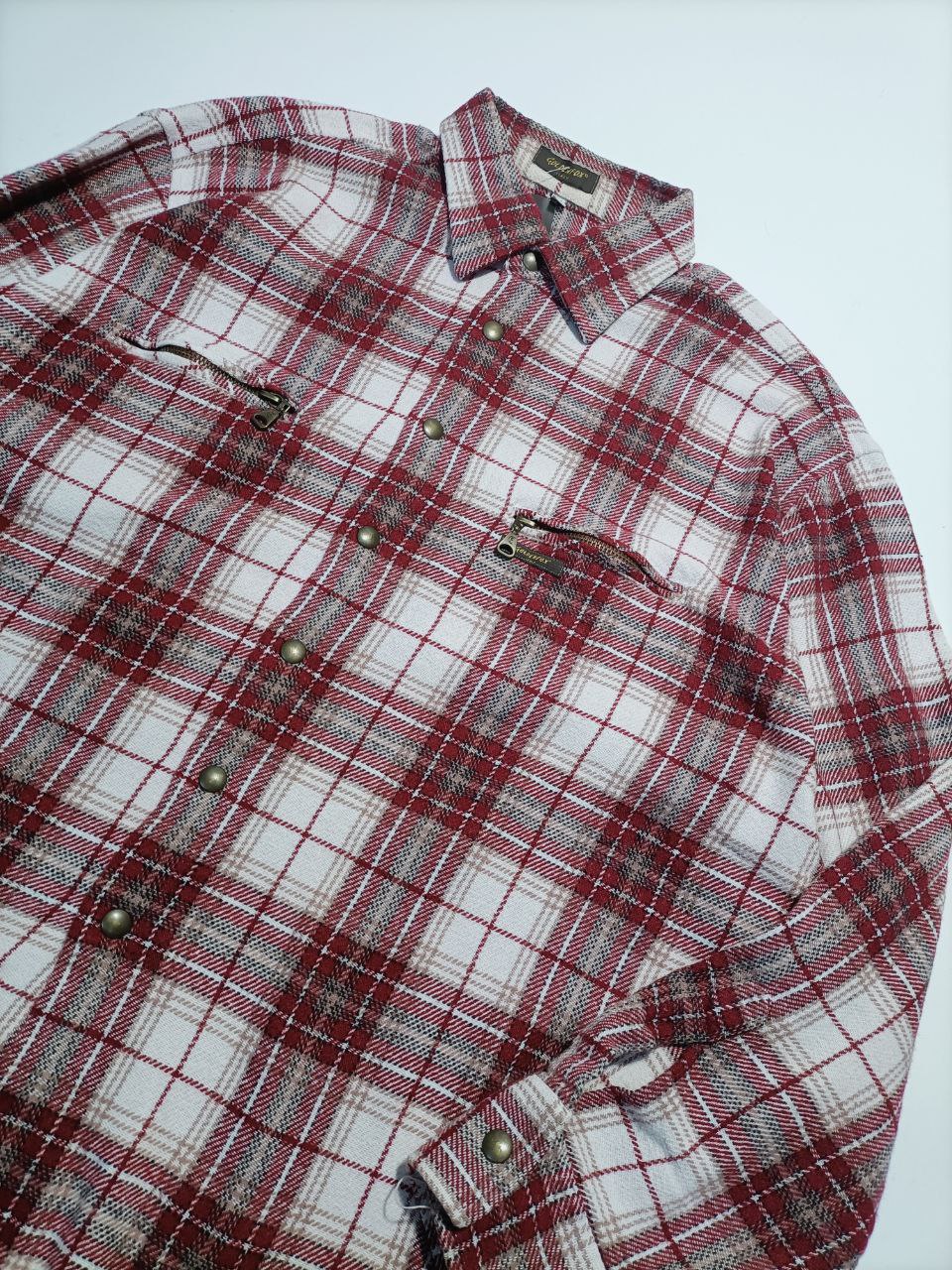 Camicia Scozzese Con Tasche Invernale Vintage Uomo ( XL)