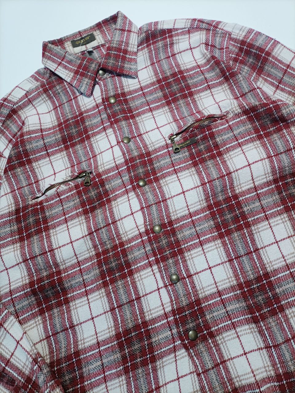 Camicia Scozzese Con Tasche Invernale Vintage Uomo ( XL)