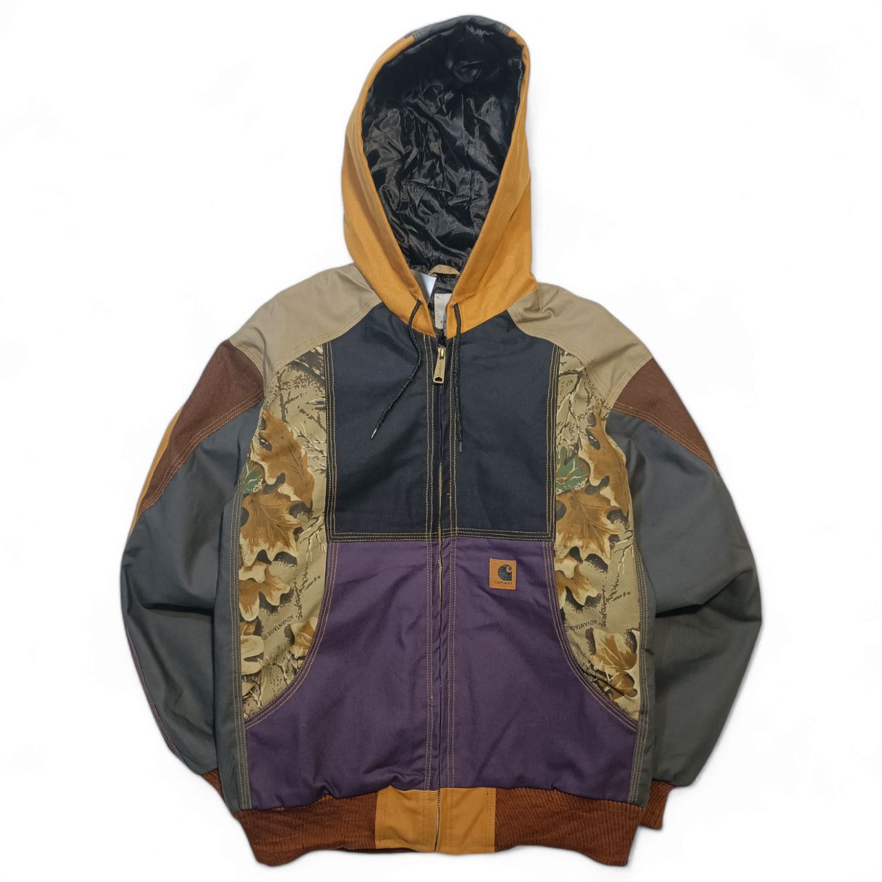 Carhartt Upcycling Rework Giubbino con Cappuccio USA Uomo (L)
