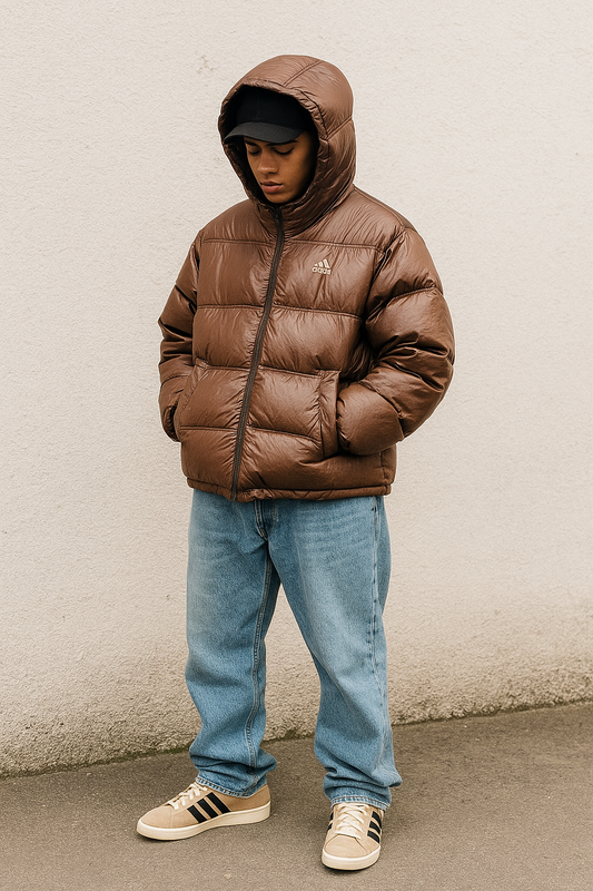 Adidas Giubbino Bomber Cappuccio Vintage YK2 Jacket Uomo/Donna (S/M)