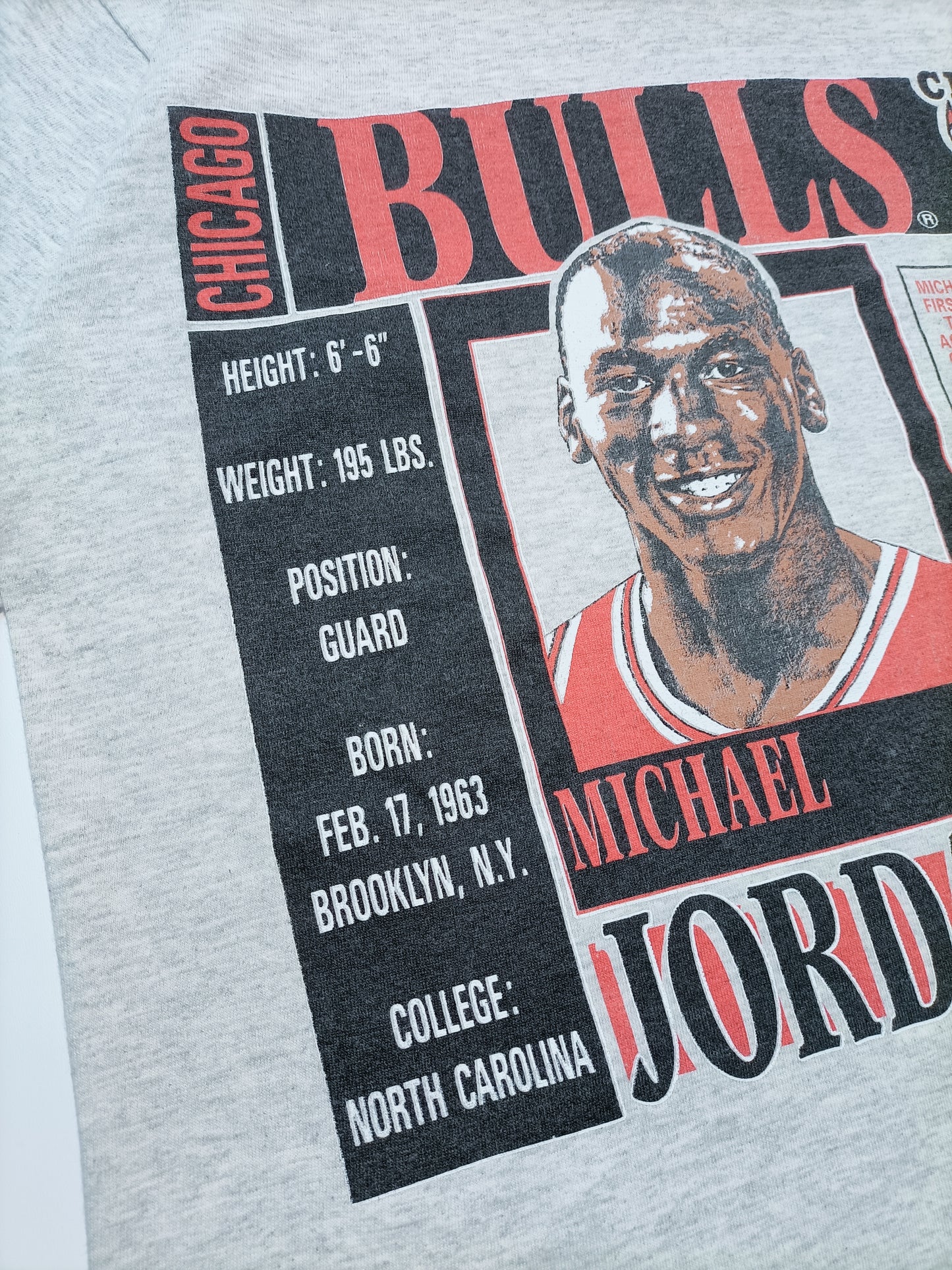 Chicago Bulls NBA T-shirt Vintage 1991 Michael Jordan Nutmeg Collezione Rare (M)