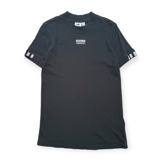 T-shirt Adidas Nera con Collo Alto / Maglia Donna Logo Centrale (XS)