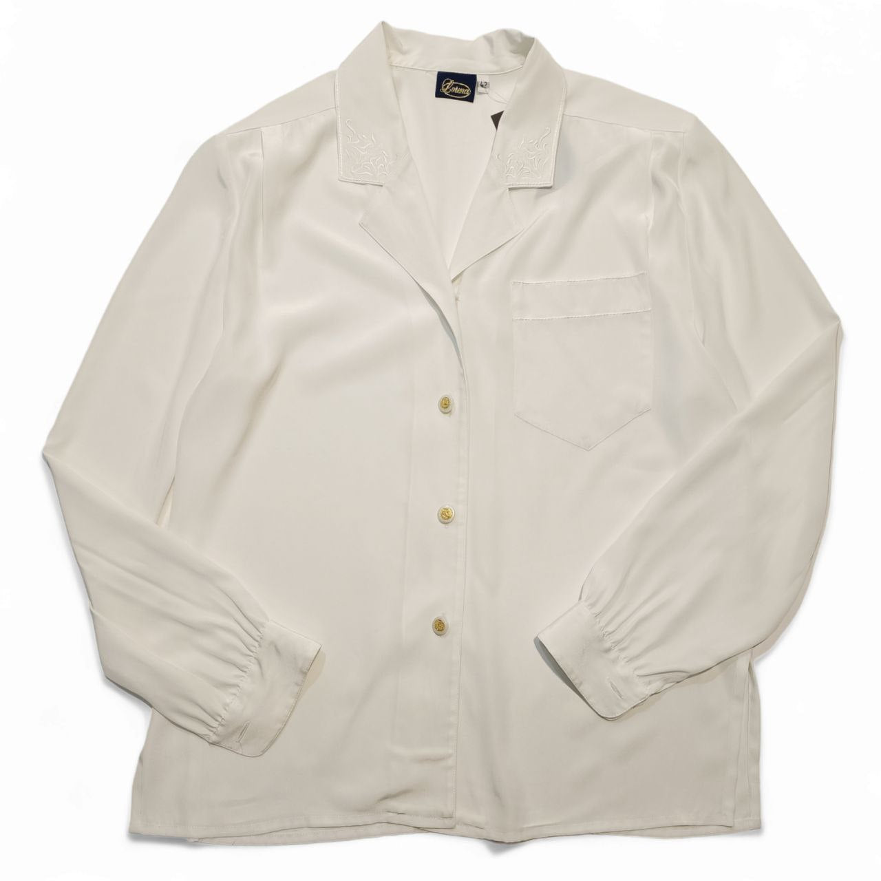 Camicia Ricamata Vintage Donna (42 IT)