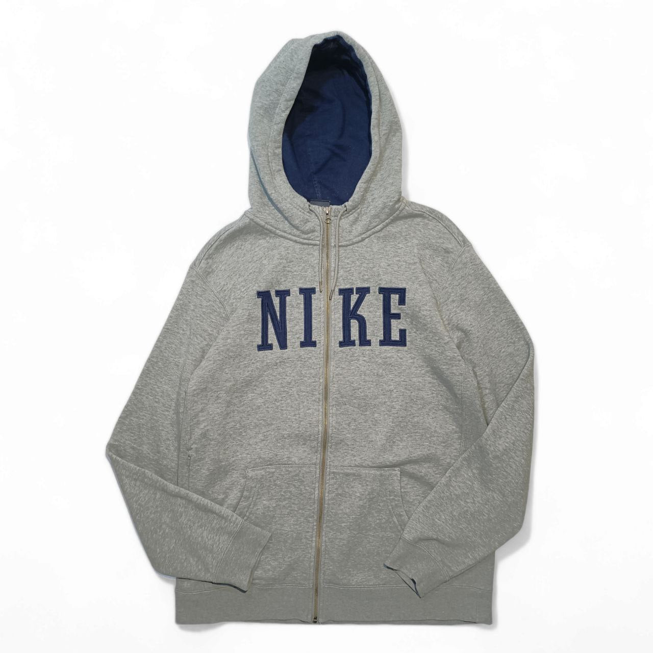 Nike Felpa Con Zip e Cappuccio Big Logo Hoodie Vintage Uomo Donna (M/L)
